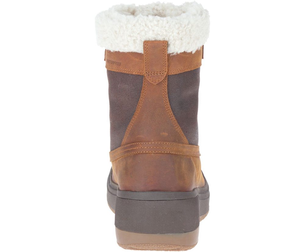 Botas Senhora - Merrell Haven Mid Lace Polar Waterproof - Marrom - JXB953270